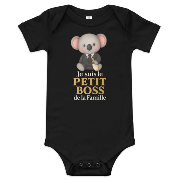 Body bébé humour Je suis le petit boss de la famille – Cadeau original pour bébé leader