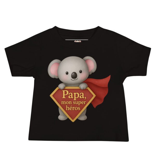 T-shirt bébé humour – Papa, mon super héros