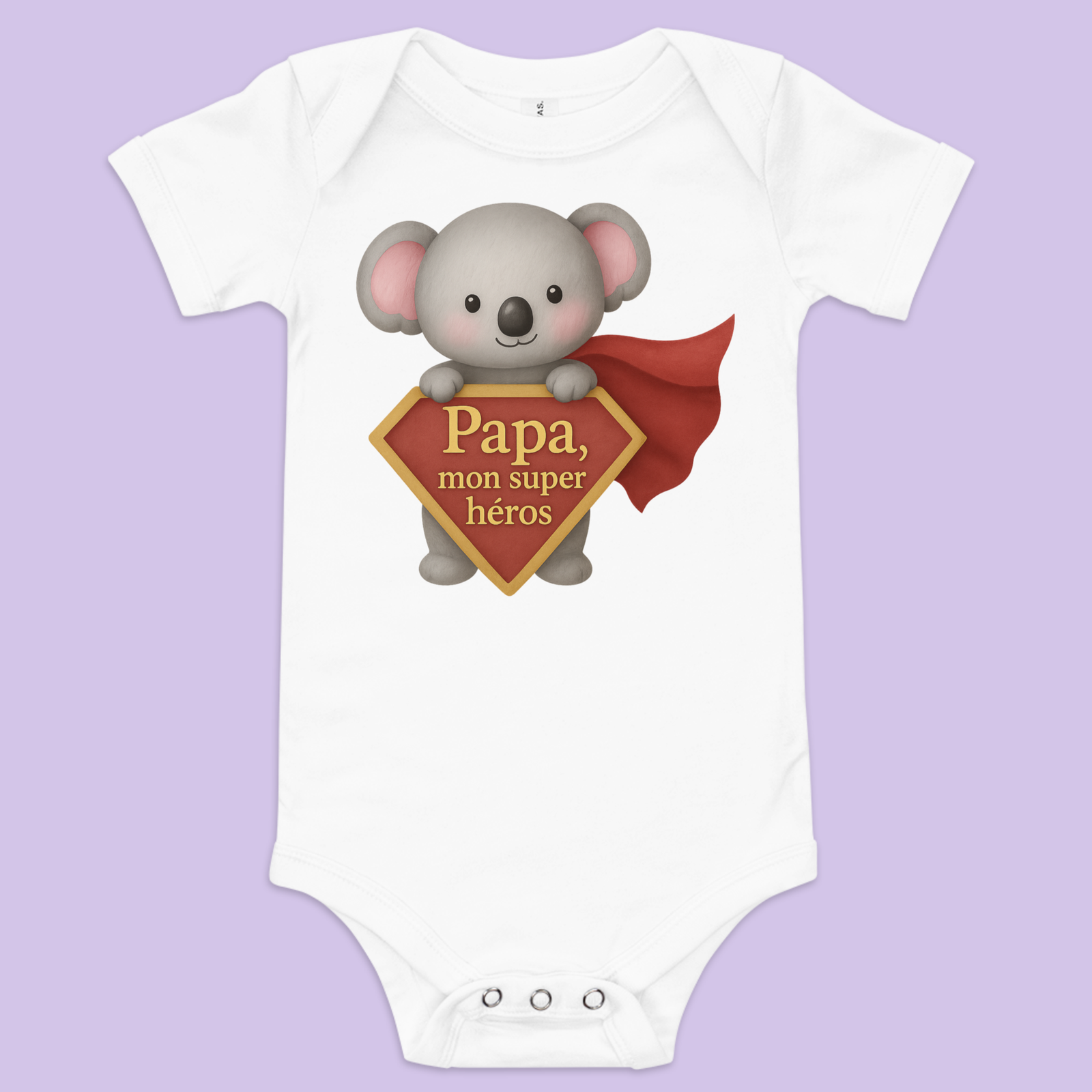 body bébé Papa mon super héros - cadeau original fête des pères Bébé Panache