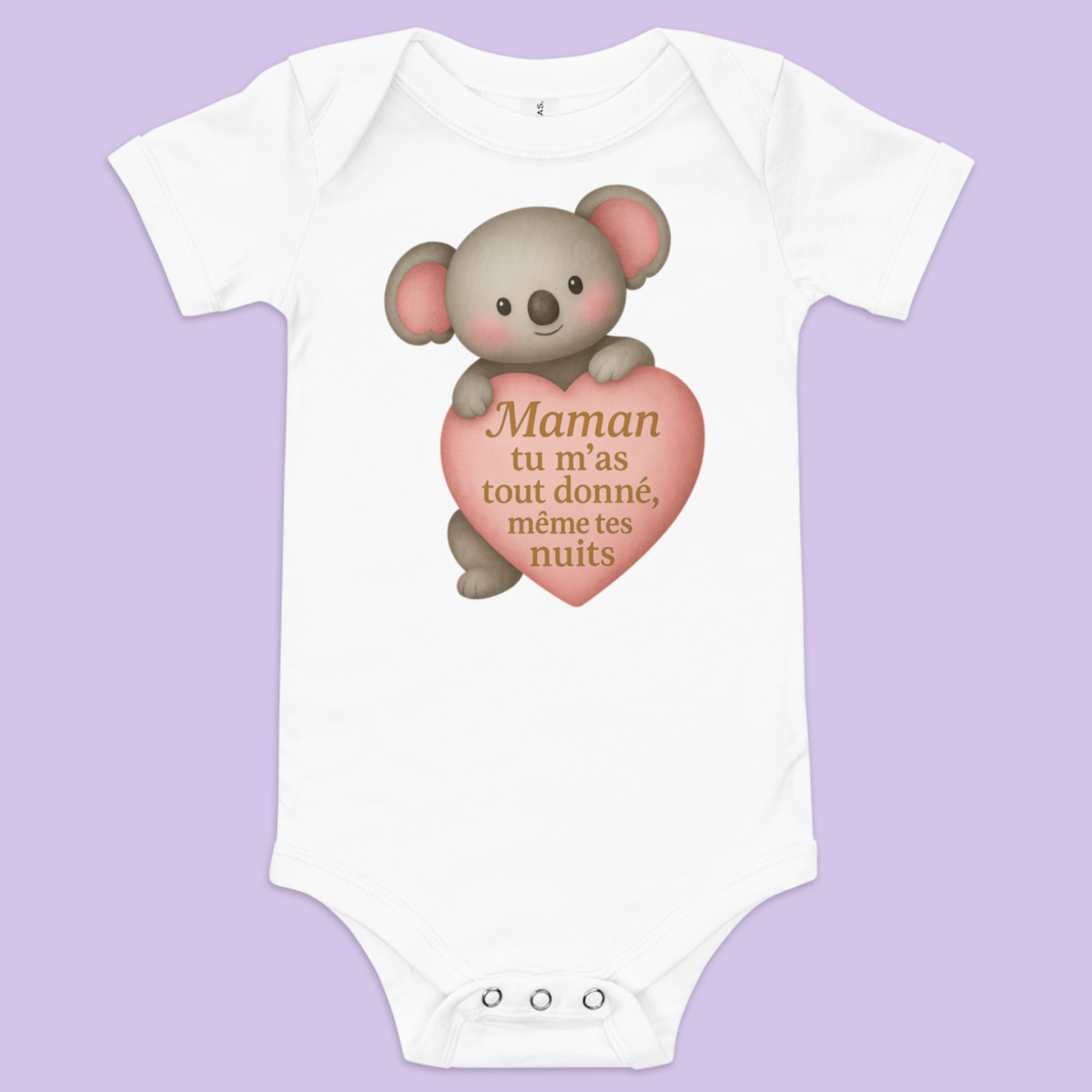 body bébé Maman tu m’as tout donné même tes nuits - Bébé Panache cadeau émotion