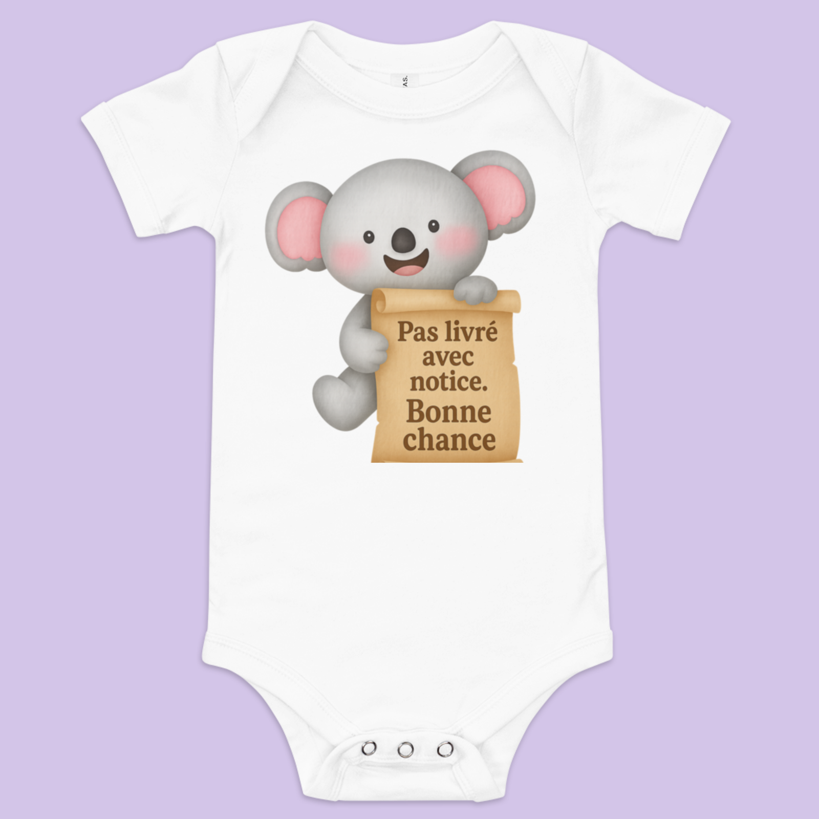 body bébé humour Pas livré avec notice Bonne chance - Bébé Panache édition limitée