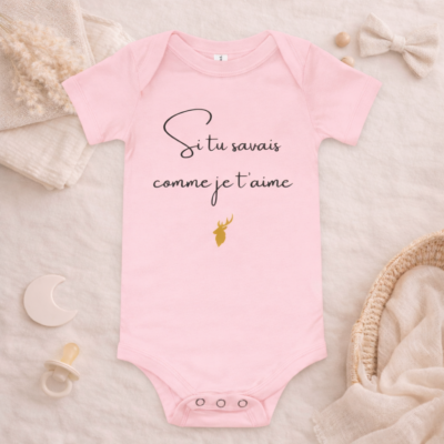 body bébé si tu savais comme je t’aime porté – cadeau pour maman