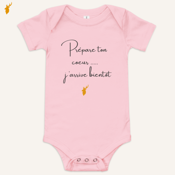 body annonce grossesse rose message prépare ton cœur j’arrive
