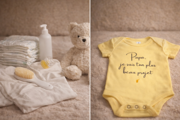 Dilemme du cadeau de naissance entre objets pratiques et body bébé à message symbolique